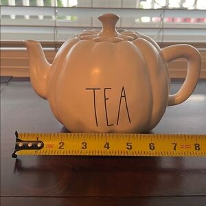 Rae Dunn White Pumpkin Shaped Teapot